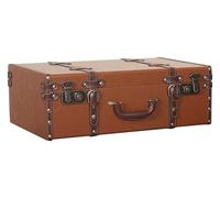 Maleta Vintage, Maleta Antigua Portátil, Caja de almacenamiento de viaje Maleta de cuero vintage Maleta pequeña Accesorios de fotografía, for decoración del hogar Decoraciones de ventanas(Yellow,54x34