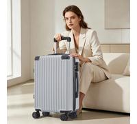 Maleta YONSLY de 20/24/28 pulgadas con cremallera YKK, candado TSA, 4 ruedas 360° ° ruedas, ruedas giratorias, compartimento de malla, asa de goma suave, diseño anticolisión en las cuatro esquinas, Si