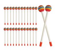 Maletans Percusión - Palos De percusión De Tambor De Mano | Instrumentos Musicales Portátiles Sticks Ritmo | 28 Rainbow Lollipop Mallets | Instrumentos Musicales Dulces Percusión Para Los