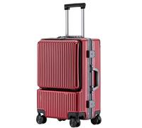 Maletas De Cabina Embarque Universal Del Viaje De Negocios De La Caja De La Cerradura De La Rueda Del Equipaje De Cabina De Aluminio De La Abertura Delantera Maleta Con Cerradura ( Color : B , Size :