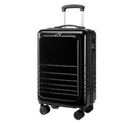 Maletas de Viaje Equipaje De Mano Aprobado por Aerolínea, Maleta Ligera, Estuche Rígido para Equipaje De Viaje Mala Viagem Cabine (Color : Black, Size : 22in)