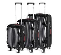 Maletas de viaje Ikarus set de 3 negro 38L 90L105L rigidas