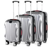 Maletas de viaje Ikarus set de 3 plata 38L 90L105L rigidas