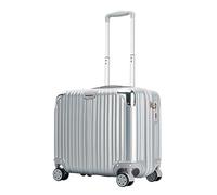 Maletas de Viaje Maletas con Ruedas Equipaje Maleta Ligera De Borde Duro Embarque Pequeño Equipaje De Mano Mala Viagem Cabine (Color : Sliver, Size : 18inch)