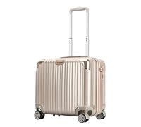 Maletas de Viaje Maletas con Ruedas Equipaje Maleta Ligera De Borde Duro Embarque Pequeño Equipaje De Mano Mala Viagem Cabine (Color : Gold, Size : 16inch)