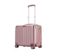 Maletas de Viaje Maletas con Ruedas Equipaje Maleta Ligera De Borde Duro Embarque Pequeño Equipaje De Mano Mala Viagem Cabine (Color : Rosa, Size : 16inch)
