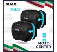 Maletas Lateral Expandible SHAD SH38X Funda Carbono para Moto Con 3P/4P System