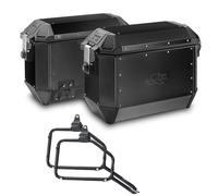 Kappamoto Par de maletas laterales KMS36BPACK2 K-MISSION Monokey 36 Lt aluminio Negras