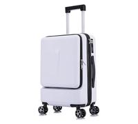 Maletas Lleve Maletas con Ruedas Antes de Comenzar a diseñar Maletas de Gran Capacidad for Hombres y Mujeres Equipo de Viaje(Blanc,20inch)