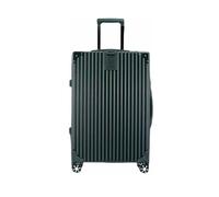 Maletas Maletas con Ruedas con Bloqueo de contraseña de Huella Digital, Equipaje portátil, Fuente de alimentación de Emergencia USB, Equipaje de Mano práctico Equipo de Viaje(Green,37 * 22 * 55CM)