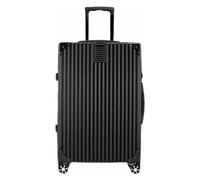 Maletas Maletas con Ruedas con Bloqueo de contraseña de Huella Digital, Equipaje portátil, Fuente de alimentación de Emergencia USB, Equipaje de Mano práctico Equipo de Viaje(Noir,45 * 27 * 68CM)