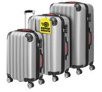 Maletas rígidas set de 3 piezas 36L 68L 89L plata
