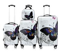 Maletas rígidas set de 4 piezas policarbonato Butterfly