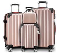 Maletas rígidas set de 4 Rosa 12L 34L 59L 89L