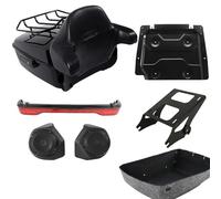 Maletero King Pack para Motocicleta con Altavoz De 6,5 ", Portaequipajes para Harley Road FLHR 2014 2015 2016 2017 2018 2019 2020 2021 2022