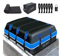 Maletero Techo Coche, 594L, Resistente al Agua, portátil, Apta para Todos los vehículos, SUV con/sin rieles, Incluye 8 Correas reforzadas y 6 Ganchos para Puerta, Azul