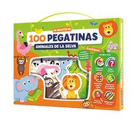 MALETIN 100 PEGATINAS - ANIMALES EN LA SELVA