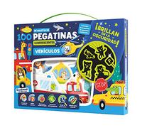 MALETIN 100 PEGATINAS LUMINESCENTES - VEHÍCULOS