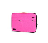 Maletín Acolchado Ligero 360 para laptops de 13.3'' y 14'' en Color Rosa. Incluye Puerto de Carga USB, Medidas de 35x25x5 cm. Diseñado para: Transporte Diario y protección de Dispositivos. #
