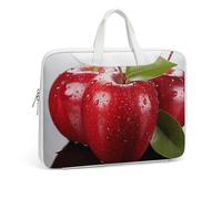 Maletín bandolera de cuero con estampado de manzanas rojas para hombres y mujeres, bolsa de viaje para negocios, oficina, portátil, bolsa cruzada, Estilo blanco, 37x28cm
