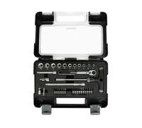 Maletín Con Carraca Cuadrada 1/4'' + Vasos Hexagonales 5-14 Mm Y Puntas Norauto 34