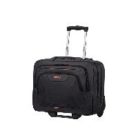 American Tourister at Work - Bolsa para portátil 15.6 pulgadas con ruedas, 44 cm, 22 L, Negro/Naranja (Black/Orange)