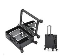 Maletín Cosméticos con Ruedas, Maleta de Maquillaje Portatil Organizador Estuche Cosméticos Superficie Bandeja, Carrito de Maquillaje, Organizador de Maquillaje para Peluqueros (Size : A)