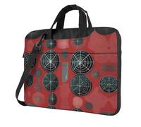 Maletín cruzado con estampado de armas biológicas para laptop, fácil de usar cuando viajas por negocios, NEGRO, 15.6 inch