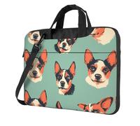 Maletín cruzado con estampado de avatares de animales, fácil de usar cuando viajas por negocios, 14 pulgadas