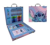 Maletín de 55 piezas Stitch Disney caja para niños con colores artículos de papelería stickers