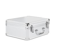 Maletín de aluminio con cerradura | Caja de aluminio con diseño de manija para instrumentos con un candado de seguridad integrado exclusivamente para exposiciones