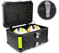 Maletín de aluminio duradero para motocicleta, caja de almacenamiento superior segura para scooter con casco, solución de almacenamiento definitiva, espaciosa y fiable