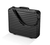 Maletín de aluminio para hombre, bolsa médica para el hogar, bolsa de herramientas para instrumentos y equipos, con correa para el hombro, Black, 16in