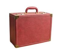 Ｚｉａｌｏｆｉ Maletín de Barbería Profesional Caja de Almacenamiento Estuche Organizador de Herramientas con Cerradura de Combinación Y Asa Portátil Adecuado para V, Rojo