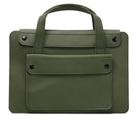 Maletín de Cuero PU Vintage Delgada Bolso Trabajo Mujer - Elegante Bolsa de Oficina para Ordenador Portátil Compatible con Macbook Air/Pro 13 Inch, Pro 14 Inch A2442,14” Lenovo ASUS Chromebook,Verde