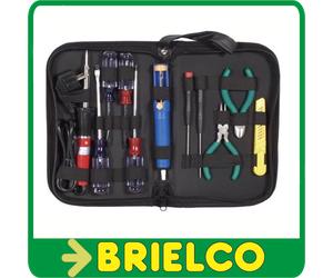 MALETIN DE HERRAMIENTAS SOLDADOR BOMBA DESOLDADOR 11 UNIDADES BD2190