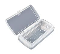 Maletín de limpieza de 2 capas para dispositivos de uñas, caja de remojo rápido para alcoholes, solución de almacenamiento de durabilidad, estuche de remojo portátil para alcoholes