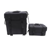 Maletín de maquillaje 2 en 1, carrito de trabajo, carrito de peluquería, carrito multifuncional para cosméticos, tela Oxford, maquillaje profesional con cajones, para estilistas, esteticistas,