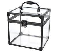 Maletín de Maquillaje Caja de Maquillaje Transparente Organizador Maquillaje Makeup Case portátil Acrílico con Cerradura Maletin Manicura Estuche Maquillaje