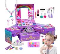Maletín de Maquillaje para Niñas - Juguete de Juego Simbólico de | Set de Maquillaje y Diseño de Uñas para Juego | para Disfraces, Bailes, Sesión de Fotos, , Cumpleaños, San Valentín, Viajes,