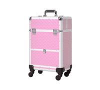 Maletín de Maquillaje Profesional con Ruedas HOMCOM para Viaje y Trabajo (34x25x62 cm)