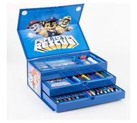 Maletín de Papelería y Arte Infantil Paw Patrol - Set Completo de Colorear con Lápices, Crayones, Acuarelas y Accesorios, Regalo Creativo y Educativo para Niños
