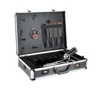 Maletín de peluquería profesional con cerradura de combinación, maletín portátil para hasta 20 kg de herramientas, estilistas y maquilladores, 56 x 33 x 11 cm