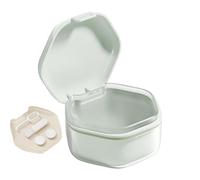 Maletín de prótesis para prótesis completas, estuche de prótesis, portátil, a prueba de fugas, recipiente para dientes artificiales, vaso para prótesis con tapa, estuche para prótesis, recipiente para