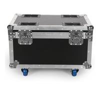 Maletín de transporte utilizable en proyectores 200 W 18 LED RGBW Flightcase para 4 proyectores LED, carcasa rígida/cuero/forro de algodón/62,5 x 41 x 45,5 cm