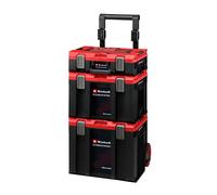 Original Einhell E-Case Rolling Workshop SEALED (taller rodante de 3 maletines, máx. 120 kg, a prueba de polvo + a prueba de chorros de agua, 44 x 40 x 70 cm, in arriles laterales)