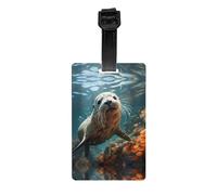 Maletín extraíble Seal Pup, etiqueta de privacidad para bolsa de golf, bolsa escolar para niños, etiqueta de bolsa deportiva, etiqueta de equipaje de viaje