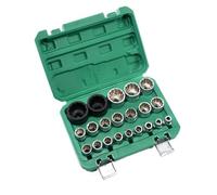 Maletín herramientas multiusos Juego De Llaves De Vaso Multidientes 21 Uds. 1/2 Para Reparación De Automóviles Caja De Enchufe Multidiente Externa De 6 Y 12 Puntos