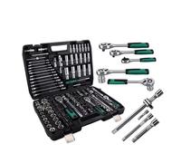 Maletín herramientas multiusos Juego De Llaves Trinquete 216 Uds. Destornillador Llave De Trinquete De 1/4" 3/8" Y 1/2 "con Llave De Trinquete De 24 Dientes Para Reparación De Automóviles