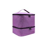 Maletin Manicura Bolsa Organizadora Portátil De Viaje For Esmaltes Uñas Con Capacidad For Lámpara Y 30 Frascos Organizador De Esmaltes Uñas(Purple)